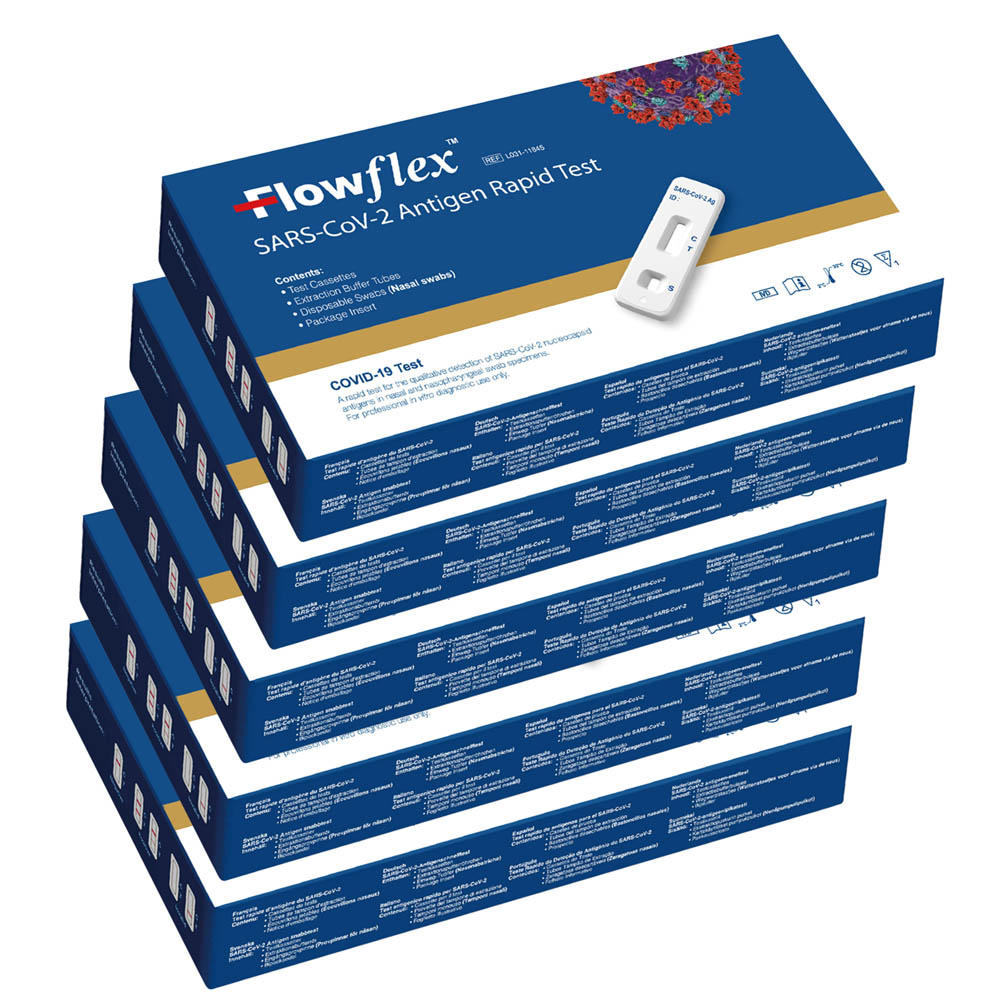 Set 5 Teste rapide COVID-19 Antigen, Flowflex, Acon Labs USA, pentru uz profesional